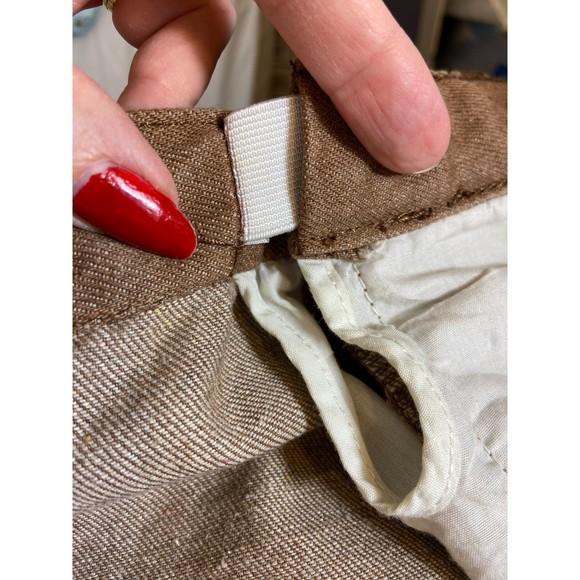 THE HABAND TAILGATER PANTS Mens 54 Orangey Brown color Denim SHORTENED - Picture 9 of 10